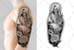 create professional custom tattoo design, tattoo sleeve