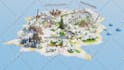 create you a 3d map or scene in low poly style