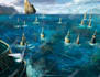 illustrate detailed fantasy cityscapes, no ai
