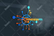 design crypto , cybersecurity, tech, and technology sass app logo
