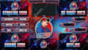 design animated stream overlay, kick, twitch overlay, twitch logo, banner emotes