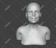 sculpt 3d head bust, realistic face, 3d printing, 3d bust model for 3d printing