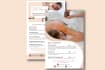 design salon, spa, gym, and restaurant menu or price list