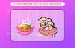 create custom twitch emotes, sub badges