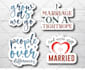 creative  awesome typography sticker designs and label designs