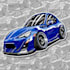 do awesome automotive jdm cartoon car illustration