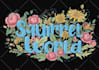 draw florist lettering for t shirt, logo fashion instagram