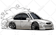 draw chibi cartoon car illustration with your character