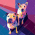 draw pop art of dog cat pet animal portrait