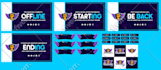 do cool animated twitch overlay package for twitch stream, twitch logo design