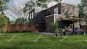 design landscape, garden, backyard, patio, 3d renderings