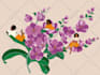 create floral elements pattern illustration