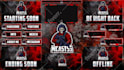 design animated stream overlay, kick, twitch overlay, twitch logo, banner emotes