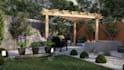 design landscape, garden, backyard, patio, 3d renderings