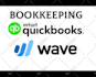 do bookkeeping  in quickbooks online and wave accounting, data entry