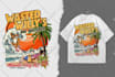 design vintage beach and surf illustration for clothing
