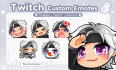 create custom anime twitch emotes or sub badges or sticker