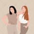 create flat fashion or portrait illustration