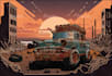 vectorize your vintage car into stunning artwork for print or apparel