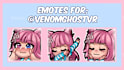 create cute custom twitch emotes or sub badges