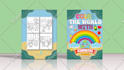 do coloring book cover and pages, activity book for kids, cover, children