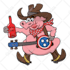 draw a cute cartoon animal mascot clipart character