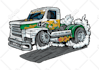 draw detailed rat fink tshirt design , hot rod, rat rod