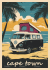 create retro, vintage travel poster for any place in the world and illustration