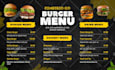 do professional restaurant, digital, food menu flyer or card design