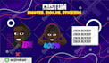 custom emotes, emoji, and sticker for twitch, discord, vtuber, etc