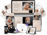 design online course cover and digital product mockup bundle
