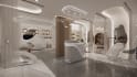 design a 3d interior decor for beauty salon, barber shop, clinic, spa, store