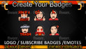 design amazing twitch emotes and sub badges in bulk