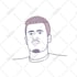 draw flat line vector avatar from your photos