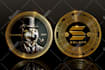 create 3d logo coin design, meme, convert ai, animation token spin, bitcoin
