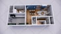 do 3d floorplan, home office, gaming room interior design