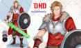 design dnd character art, fantasy character illustration for concept art