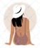 create flat fashion or portrait illustration