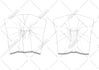create technical fashion illustration, flat drawing, pattern design
