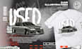 draw car illustration for t shirt design and merchandise