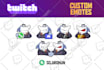 custom emotes, emoji, and sticker for twitch, discord, vtuber, etc