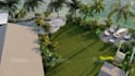 do backyard landscape design, garden, pool, patio, fireplace