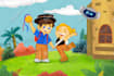 draw colorful children story book illustration and cover