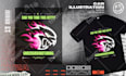 draw car illustration for t shirt design and merchandise