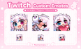 create custom anime twitch emotes or sub badges or sticker