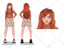 draw custom anime character design or reference sheet