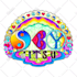 do hand drawn trippy psychedelic hippie logo sticker patch