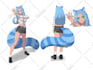 draw custom anime character design or reference sheet