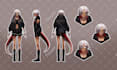 draw anime character design reference sheet