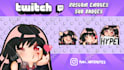 create custom chibi anime twitch emotes or sub badges